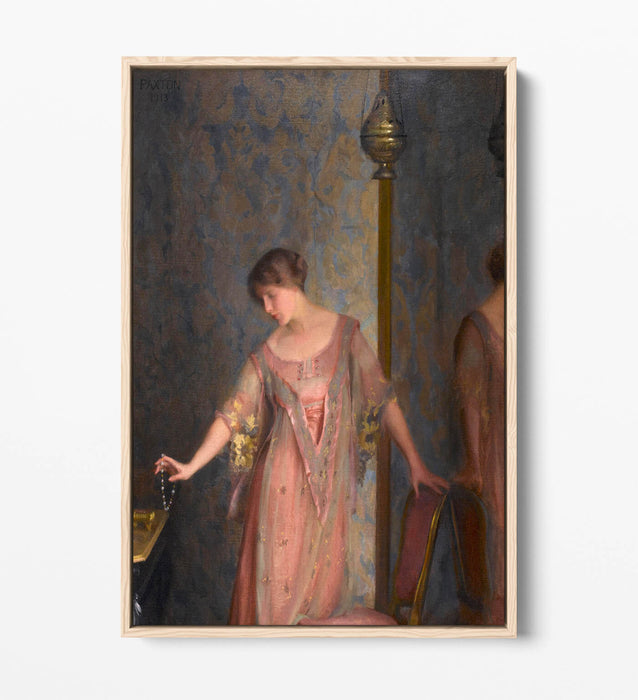 Canvas Wall Art - Handmade William McGregor Paxton Rose & Blue | Ready to Hang Float Effect
