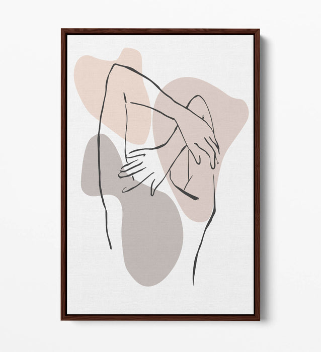Minimalist Canvas Art - Modern Body Illustration Float Effect Canvas Wall Decor