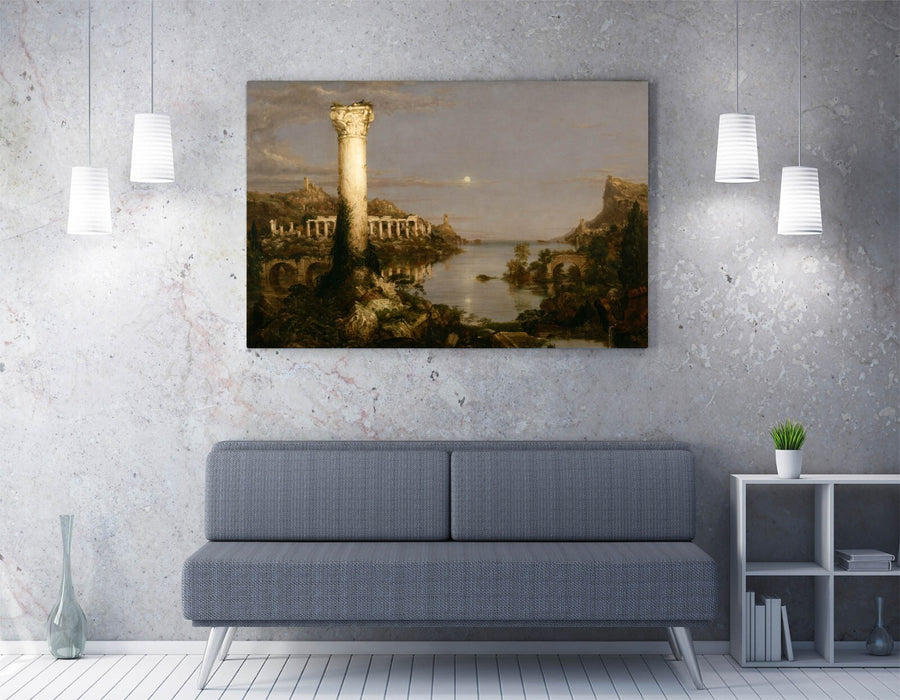 THOMAS COLE, THE COURSE OF EMPIRE: DESOLATION -CANVAS WALL ARTWORK PIC PRINT