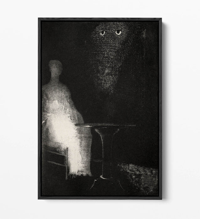 ODILON REDON, THE HAUNTED HOUSE -FLOAT EFFECT CANVAS WALL ART PRINT