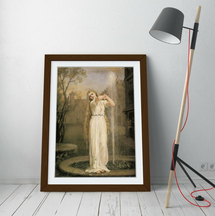 JOHN WILLIAM WATERHOUSE UNDINE -ART FRAMED POSTER PICTURE PRINT ARTWORK- BEIGE