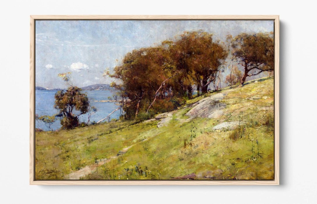 Canvas Wall Art - Arthur Streeton Cremorne Pastoral Float Effect Print on Premium Frame