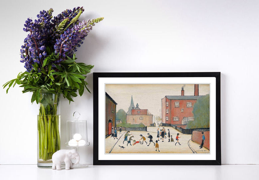 Children Playing CANVAS WALL ART PICTURE PRINT PAINTING FRAMED Ls Lowry Style