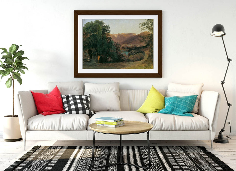 Framed Wall Art - Thomas Ender Painting Area Near Ischl | Handmade Wall Decor Print