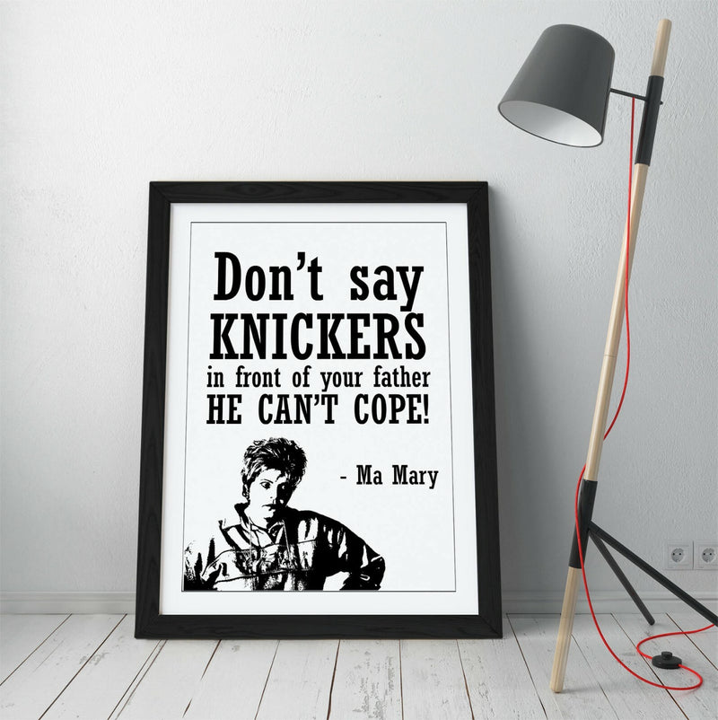 Framed Wall Art - Derry Girls Poster With Quote | Handmade UK Art Print, Ready To Hang