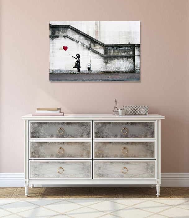 CANVAS WALL ART BANKSY BALLOON GIRL GRAFFITI 30MM DEEP FRAMED PRINT XL OPTIONS