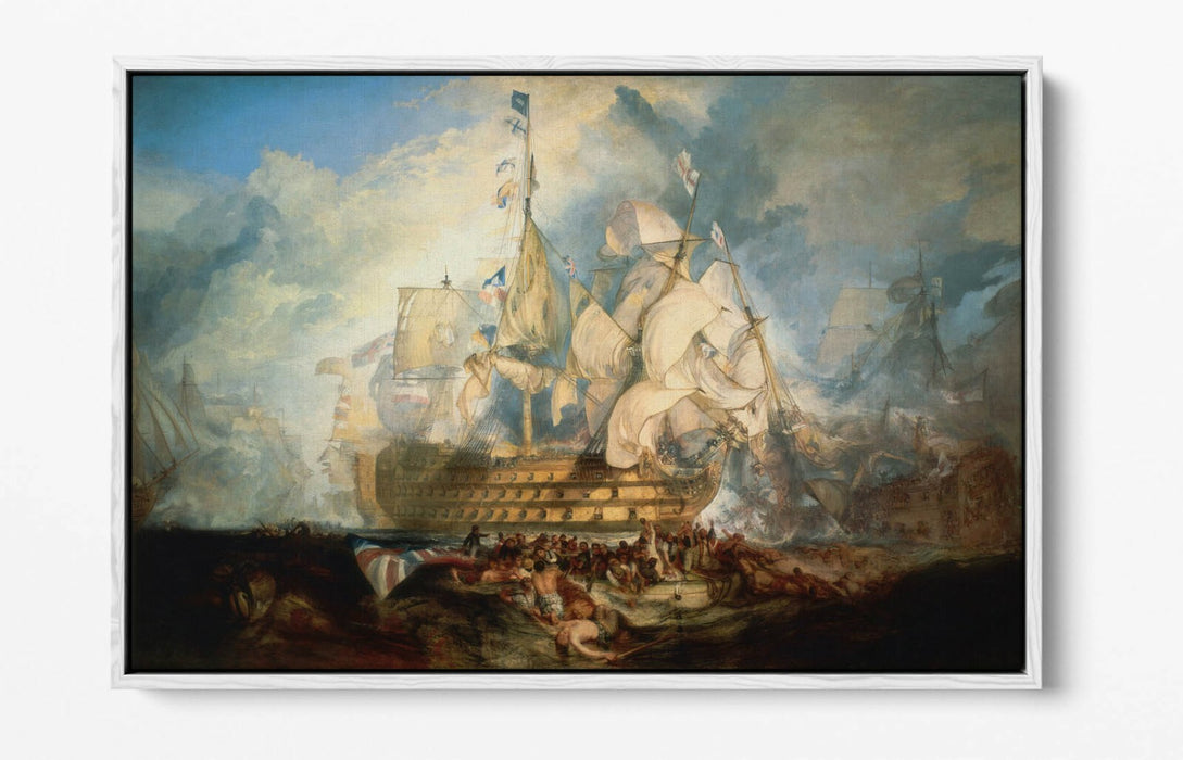 Canvas Wall Art – Battle of Trafalgar Print | Float Effect Canvas, Premium Frame