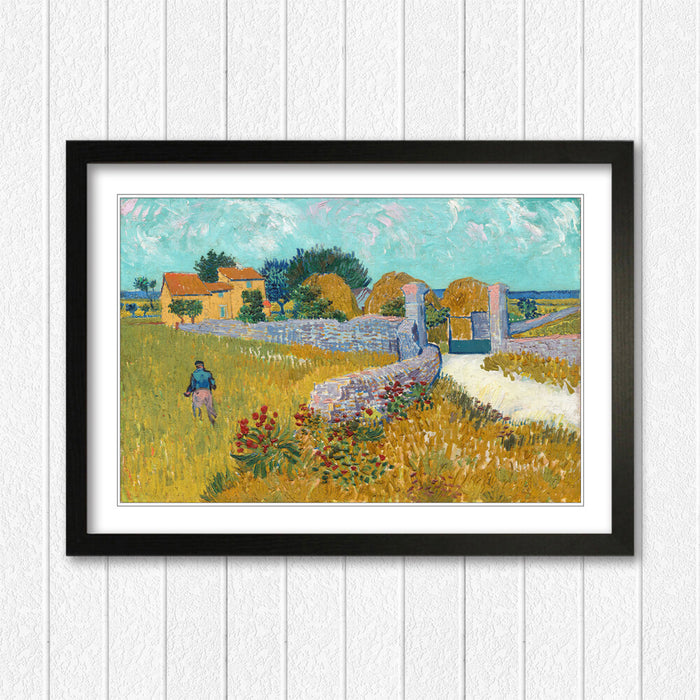 Van Gogh Wall Art – Framed Farmhouse Poster Print in Provence | 4 Sizes