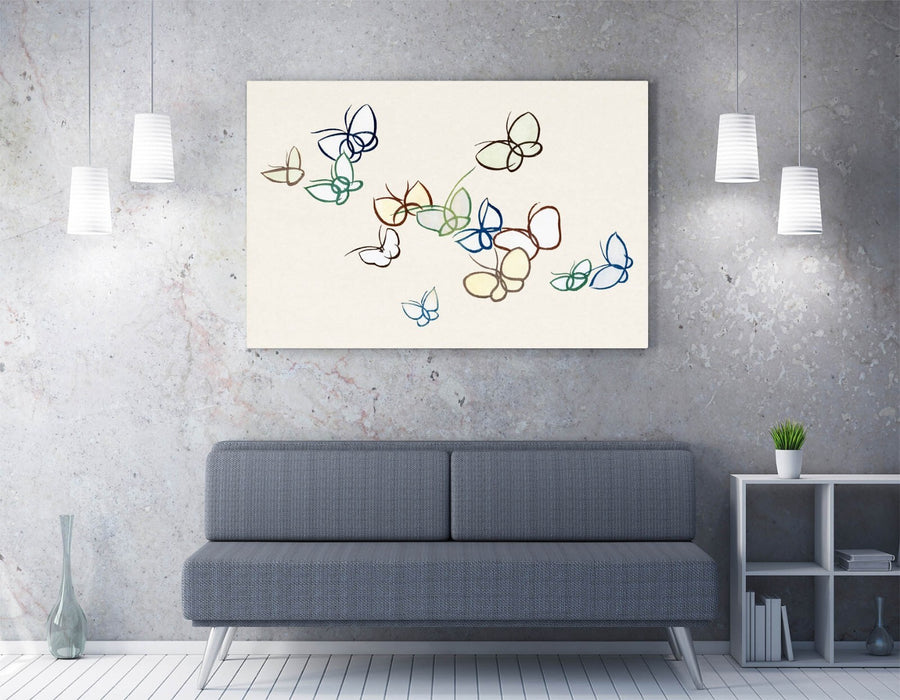 Canvas Wall Art - Kamisaka Sekka One Thousand Butterflies Print | Premium Varnish Coating