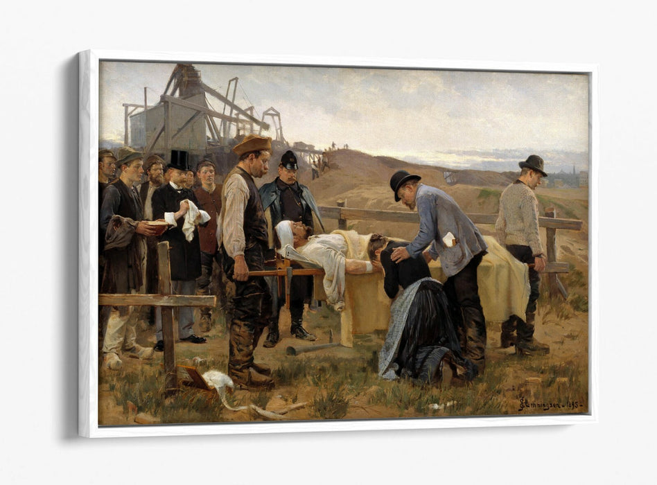 ERIK HENNINGSEN, A WOUNDED WORKMAN -FLOAT EFFECT CANVAS WALL ART PIC PRINT