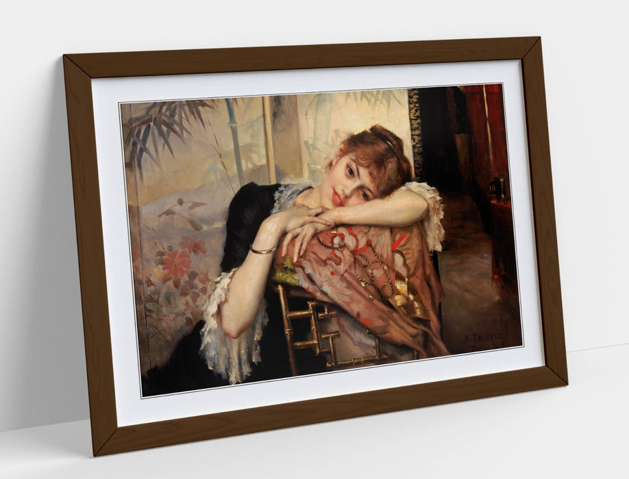 Framed Wall Art Poster - Albert Edelfelt Print, Parisienne Wall Art, UK Handmade Frames