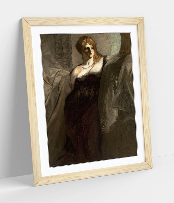 Framed Wall Art Poster - Hans Makart Young Woman Portrait Print | Handmade UK Frame