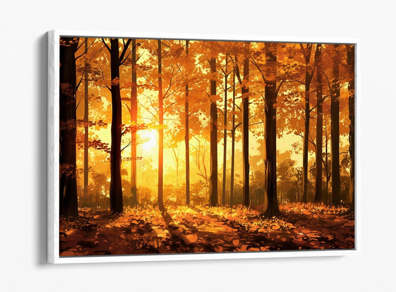 Autumn Forest Canvas | Handmade Canvas Art With Float Effect Frame & Vibrant Color Print