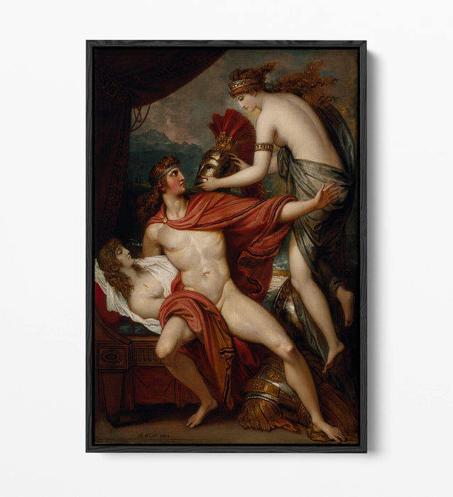 BENJAMIN WEST, THETIS BRINGING ARMOR TO ACHILLES -FLOAT EFFECT CANVAS ART PRINT