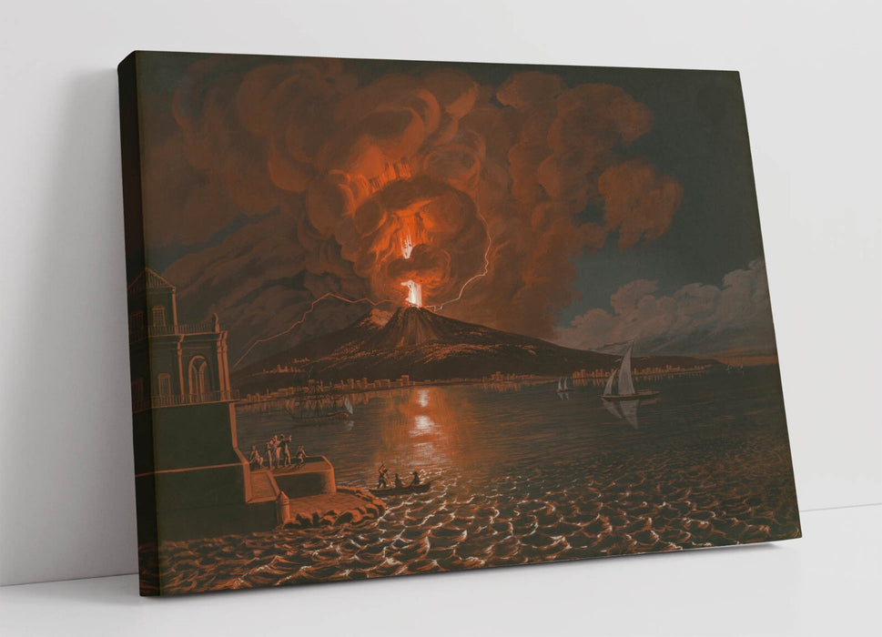 Volcano Canvas Art - Italian Volcano Print With Vibrant Color & Premium Varnish Finish