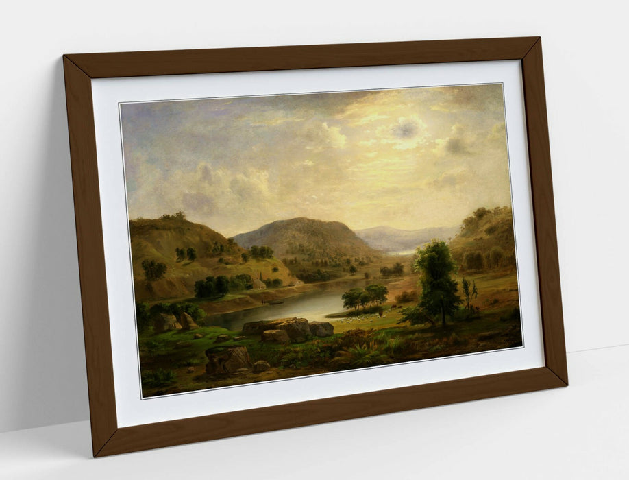 ROBERT S. DUNCANSON, VALLEY PASTURE -FRAMED WALL ART PICTURE PRINT