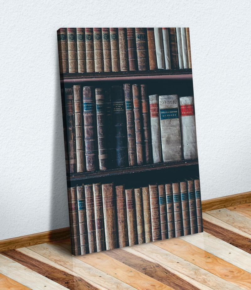 Canvas Wall Art - Vintage Book Print on Deep Frame Canvas, Ready to Hang