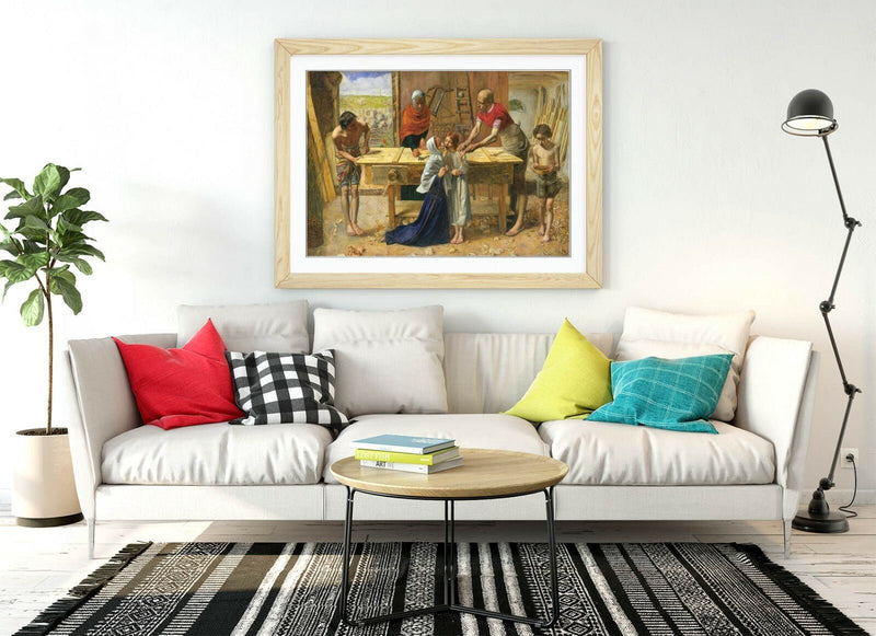 Framed Art Print – Christ House Artwork in Brown Wood Frame | Handmade UK Art