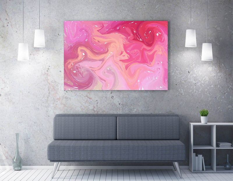 Pink Ombre Canvas Art - Handmade UK Canvas Wall Decor With Vibrant Color Print