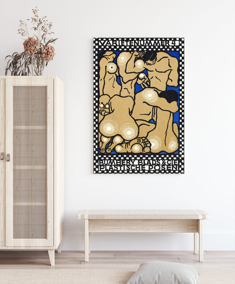 Vintage Canvas Wall Art – Handmade Framed Canvas Print by Moriz Jung Artwork