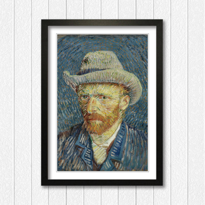 Van Gogh Framed Wall Art – Classic Self Portrait Print | Matte Paper Poster