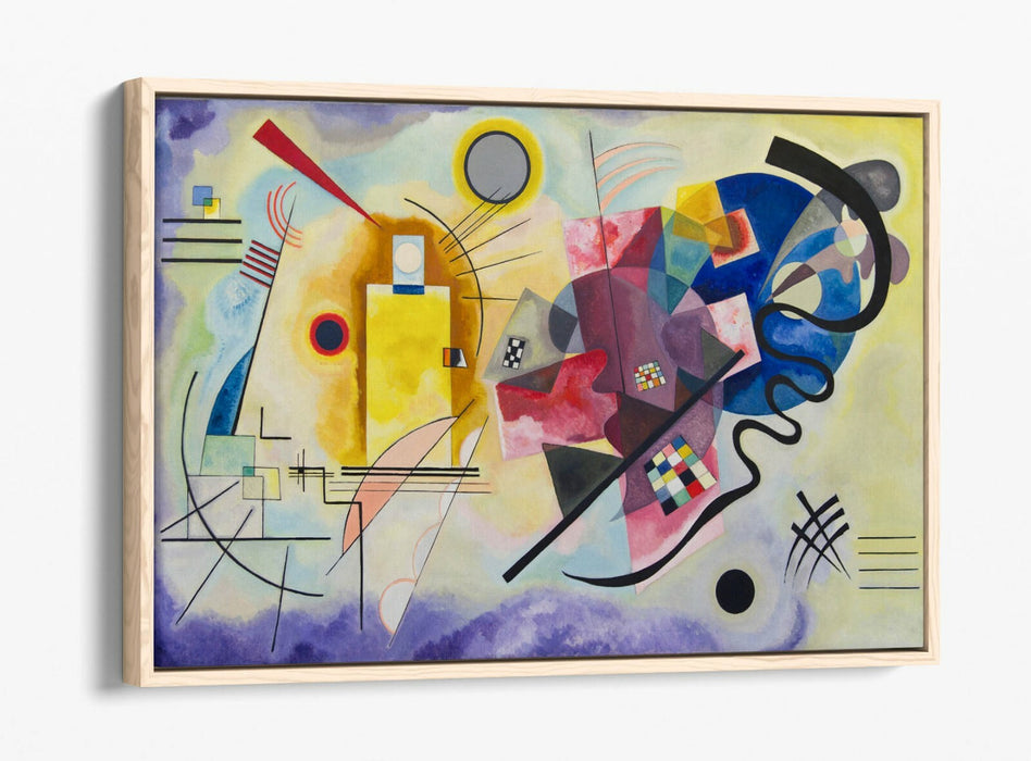 Canvas Wall Art – Wassily Kandinsky Yellow Red Blue Print | Float Effect Canvas