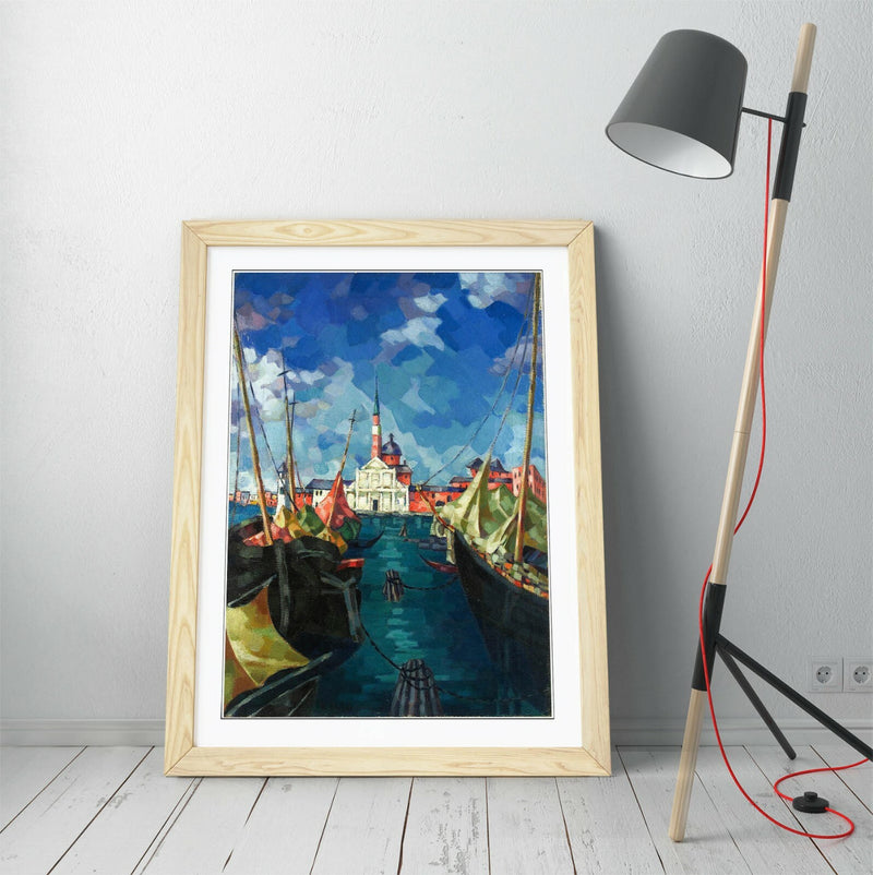 Framed Art Print - Colorful Wall Art With Woodgrain Frame & Matte Paper Print