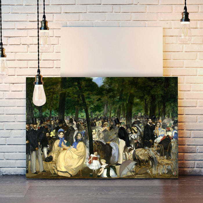 Canvas Wall Art - Edouard Manet Music in the Tuileries Print on Archival Grade Canvas