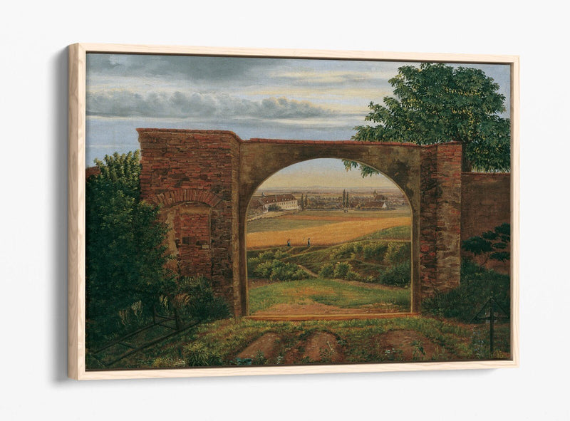 Canvas Wall Art - Thomas Ender The Cemetery Gate | Float Effect Premium Print