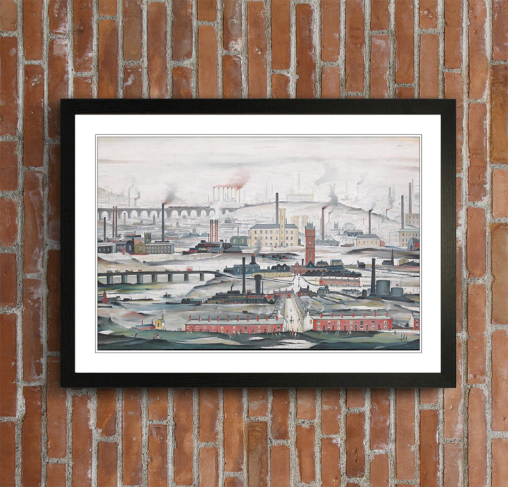 Industrial Landscape People FRAMED WALL ART PRINT PAINTING 4 SIZE LS Lowry Style