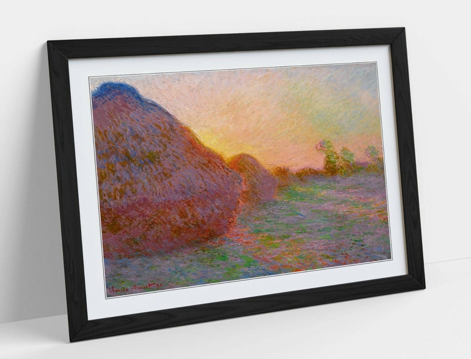 CLAUDE MONET, HAYSTACKS -ART FRAMED POSTER PICTURE PRINT- IMPRESSIONIST ARTWORK