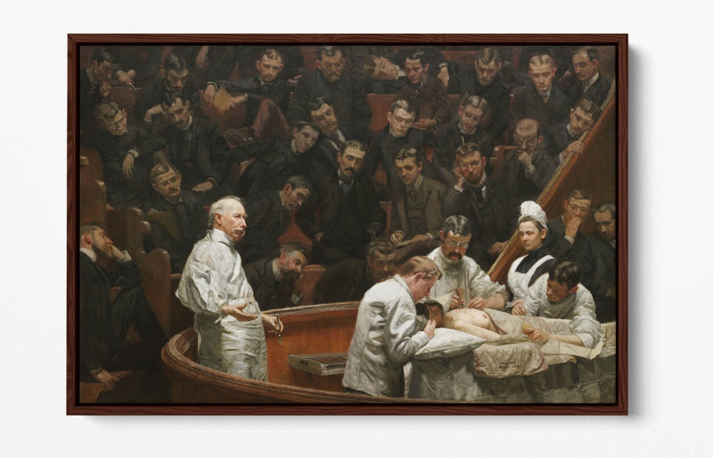 Canvas Wall Art Featuring Thomas Eakins The Agnew Clinic | Premium Float Effect Frame