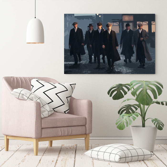 Peaky Blinders MEAN BUSINESS  CANVAS WALL ART PICTURE 30MM DEEP FRAMED PRINT