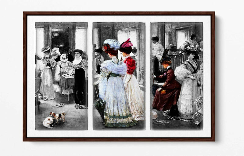 Vintage Victorian Canvas - Float Effect Wall Art | Handmade UK Women Portrait Print