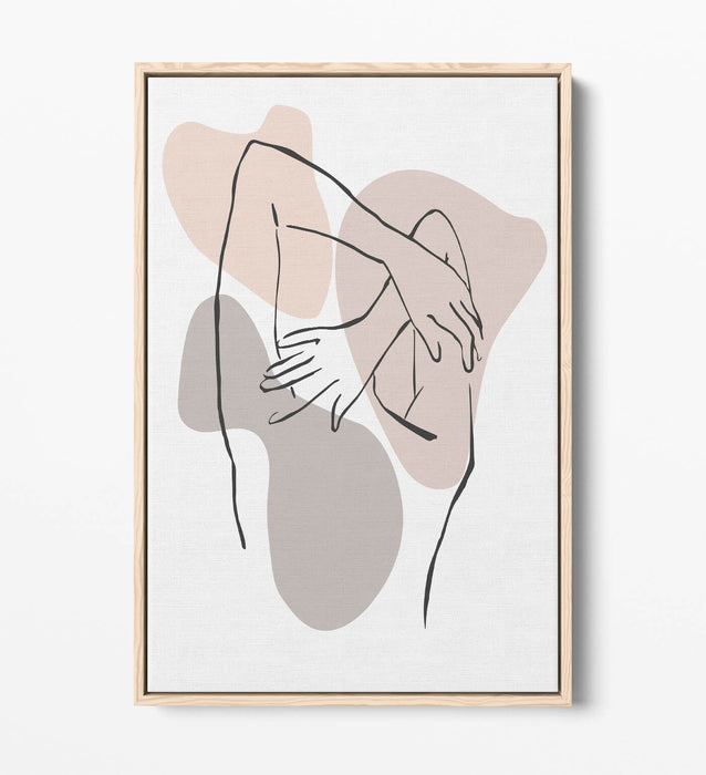 Minimalist Canvas Art - Modern Body Illustration Float Effect Canvas Wall Decor