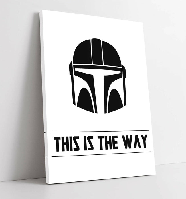 THE MANDALORIAN STAR WARS STYLE QUOTE -CANVAS WALL ART PRINT ARTWORK FRAME