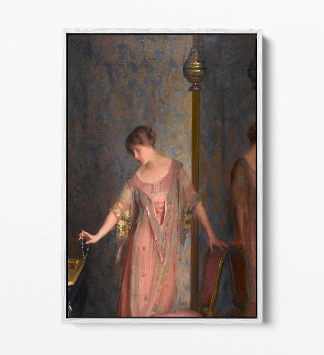 Canvas Wall Art - Handmade William McGregor Paxton Rose & Blue | Ready to Hang Float Effect