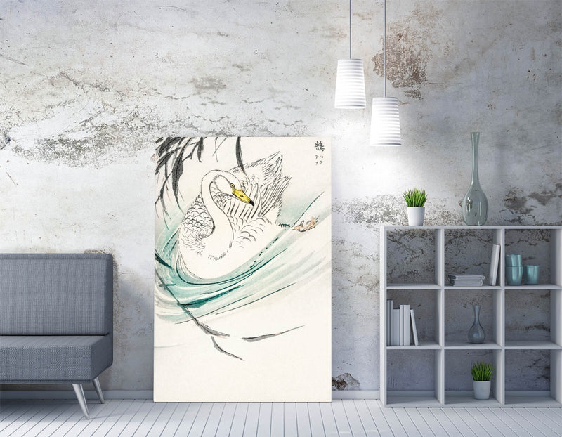 Canvas Wall Art - Numata Kashu Wooper Swan Premium Handmade Print