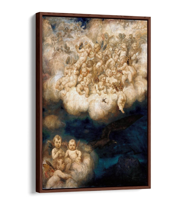Float Effect Canvas Art - Angel Cloud Artwork on 30mm Deep Frame | Handmade UK Canvas