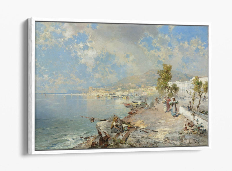 Float Effect Canvas Art – Naples Gulf Painting on Premium MDF Frame
