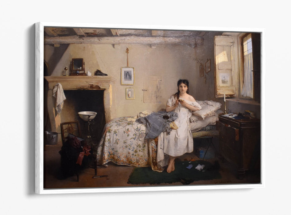 Canvas Wall Art Print – Gerolamo Induno Sad Feeling | Premium Float Effect Frame