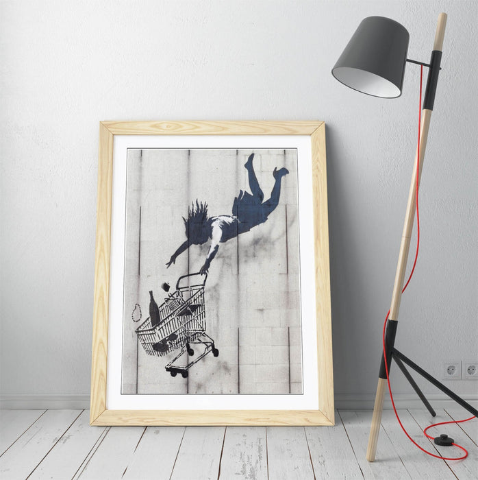 Banksy Graffiti Art Print – Shop Till You Drop Poster | Framed Wall Art UK