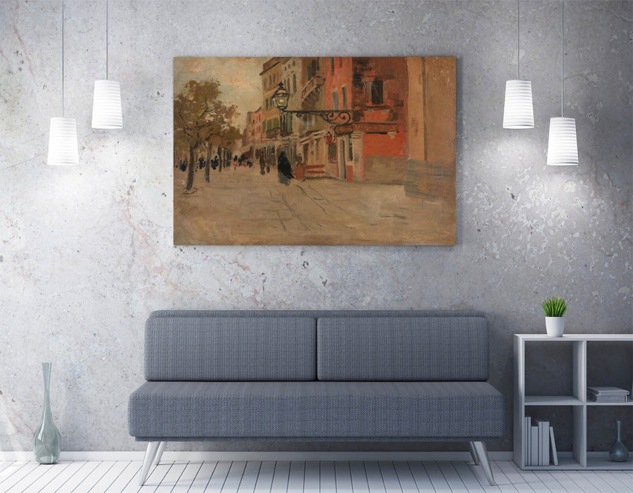 Canvas Wall Art - Frits Thaulow Venice Street Painting | Premium Varnish Seal
