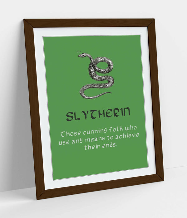 HARRY POTTER SLYTHERIN QUOTE SLOGAN HOGWARTS -FRAMED WALL ART PICTURE PRINT