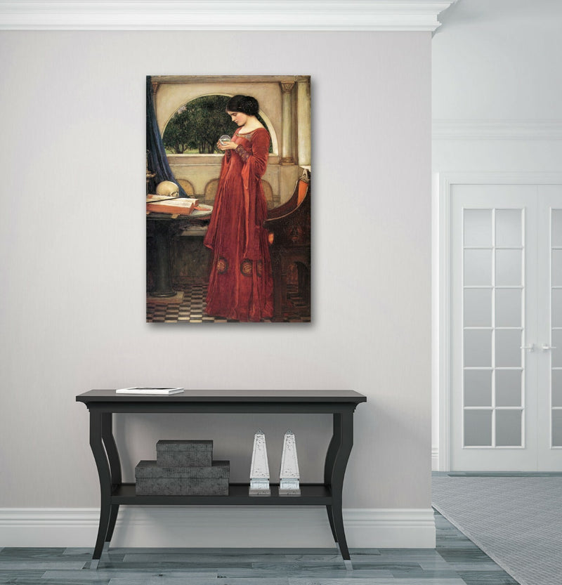 Canvas Wall Art - John William Waterhouse The Crystal Ball Print | Handmade Artwork