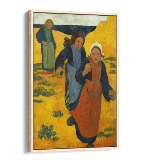 PAUL SERUSIER, GIRLS IN THE GREAT SANDS -FLOAT EFFECT CANVAS WALL ART PIC PRINT