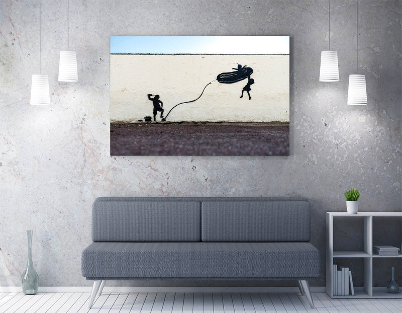 Banksy Dinghy Canvas - Premium Graffiti Wall Art Print | Ready To Hang