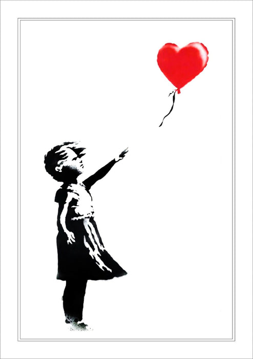 Banksy Balloon Girl Poster - Framed Art Print With UK Handmade Frame