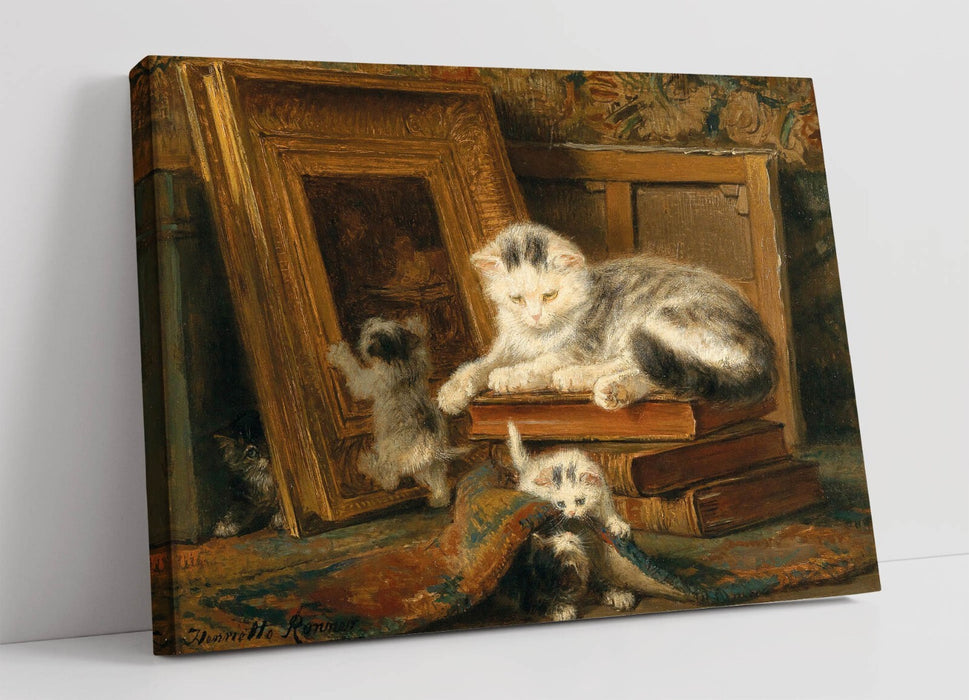 HENRIETTE RONNER KNIP, HIDE AND SEEK -CANVAS WALL ARTWORK PICTURE PRINT