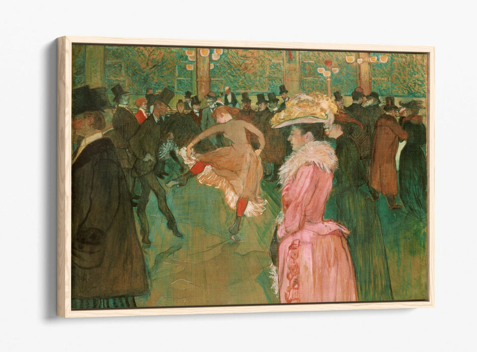 HENRI LAUTREC MOULIN ROUGE -FLOAT EFFECT CANVAS WALL ART PIC PRINT- PINK